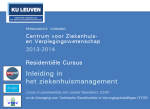 Cursus: Inleiding in het ziekenhuismanagement Cursus